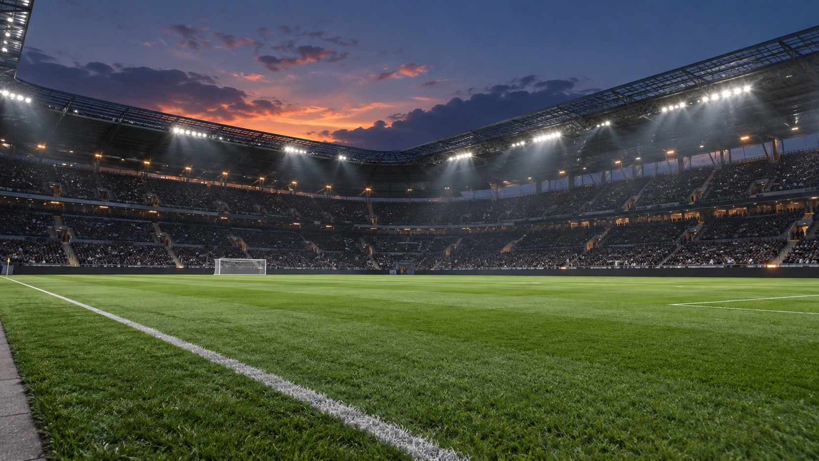 CHEF-Spielmotiv: Stadion im Flutlicht